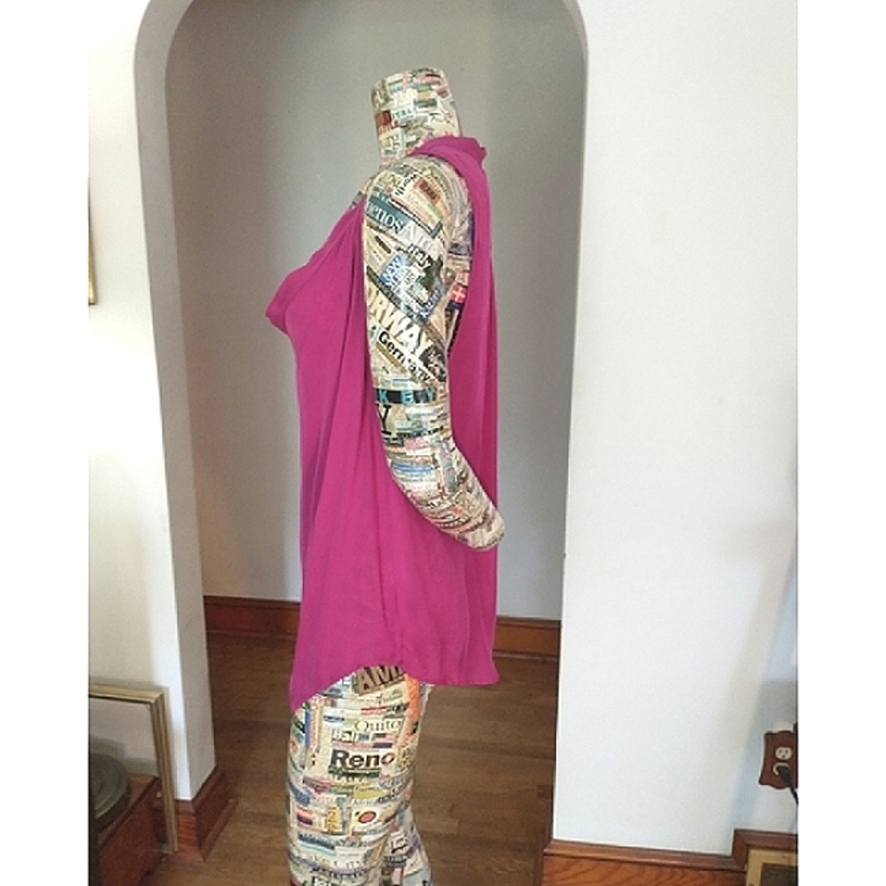HEAT WAVE SALE! HAUTE HIPPIE- Pink Tank Tunic, sz Large. - Picture 9 of 12